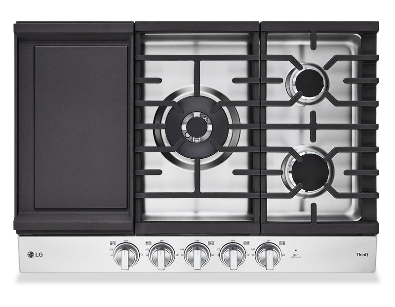 LG 30" Gas Cooktop with UltraHeat™ 22,000 BTU Dual Burner - CBGJ3027S 