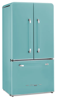 Classic Retro by Unique 36" 21.4 Cu. Ft. Counter-Depth Refrigerator - Ocean Mist Turquoise - UGP-595L T AC | Réfrigérateur Classic Rétro par Unique de 36 po et de 21,4 pi3 de profondeur comptoir - turquoise brume marine - UGP-595L T AC | U595LTAC