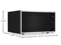 KitchenAid 1.6 Cu. Ft. Countertop Microwave with Steam Clean - PrintProof™ Stainless Steel - YKMCS122RPS | Four à micro-ondes de comptoir KitchenAid de 1,6 pi3 avec nettoyage à la vapeur - acier inoxydable PrintProofMC - YKMCS122RPS | YKMCS1PS