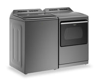 Whirlpool 6 Cu. Ft. Top-Load Washer and 7.4 Cu. Ft. Gas Dryer - Chrome Shadow  | Laveuse à chargement par le haut de 6 pi³ et sécheuse à gaz de 7,4 pi³ de Whirlpool - ombre chrome  | WHTL812G