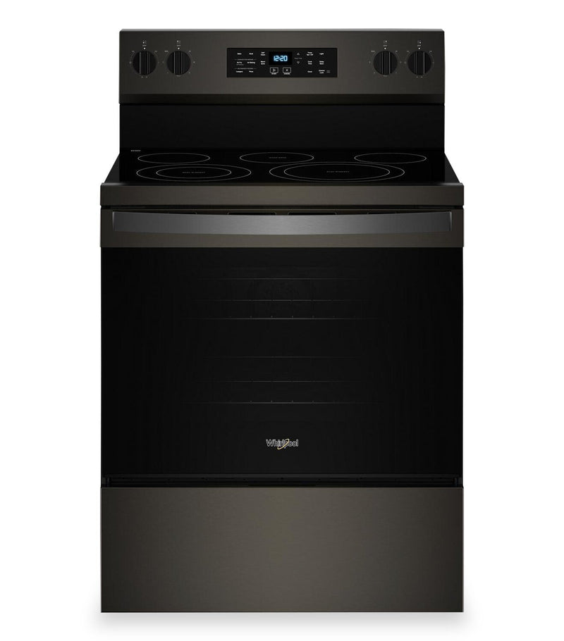 Whirlpool 5.3 Cu. Ft. Electric Range with No Preheat Air Fry - Black Stainless Steel - YWFES5030RV  | Cuisinière électrique Whirlpool de 5,3 pi3 avec friture à air sans préchauffage - acier inoxydable noir - YWFES5030RV  | YWFES5RV