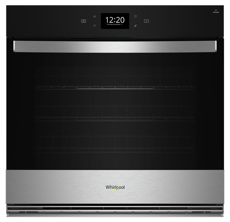 Whirlpool 27" 4.3 Cu. Ft. Electric Single Wall Oven with True Convection - Fingerprint Resistant Sta… | Four mural simple électrique Whirlpool de 4,3 pi³ et de 27 po avec convection véritable - acier inox…