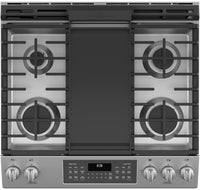 GE 6.7 Cu. Ft. Double-Oven Freestanding Gas Range - JCGSS86SPSS 