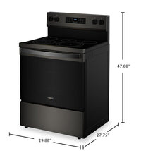 Whirlpool 5.3 Cu. Ft. Electric Range with No Preheat Air Fry - Black Stainless Steel - YWFES5030RV  | Cuisinière électrique Whirlpool de 5,3 pi3 avec friture à air sans préchauffage - acier inoxydable noir - YWFES5030RV  | YWFES5RV