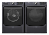 Maytag 5.8 Cu. Ft. Pet Pro Smart Front-Load Washer and 7.4 Cu. Ft. Gas Dryer - Midnight Steel | Laveuse intelligente à chargement frontal Pet Pro de 5,8 pi3 et sécheuse à gaz de 7,4 pi3 de Maytag – acier minuit | MAFL702G