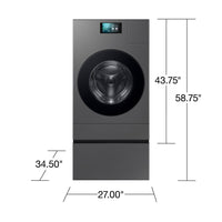 Samsung Bespoke AI Laundry Combo™ Pedestal with Storage Drawer - Dark Steel - WE702NZ/US | Piédestal pour laveuse-sécheuse IA Laundry ComboMC Bespoke de Samsung avec tiroir de rangement - WE702NZ/US | WE702NZS