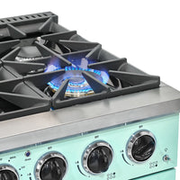 Classic Retro by Unique 36" 5.2 Cu. Ft. 6-Burner Gas Range with Convection - Summer Mint Green - UGP-36CR LG | Cuisinière à gaz Classic Rétro par Unique de 36 po et de 5,2 pi3 à 6 brûleurs avec convection - vert menthe estival - UGP-36CR LG | UG36CRLG