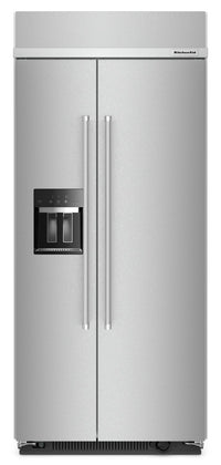 KitchenAid 36" 20.8 Cu. Ft. Side-by-Side Refrigerator - Stainless Steel with PrintShield™ - KBSD706M… | Réfrigérateur KitchenAid de 20,8 pi³ et de 36 po à compartiments juxtaposés - acier inoxydable avec …