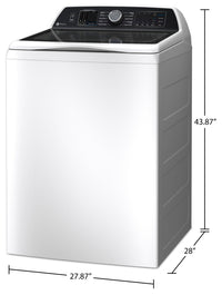 GE Profile 6.2 Cu. Ft. Top-Load Washer with Smarter Wash Technology - PTW705BSTWS  