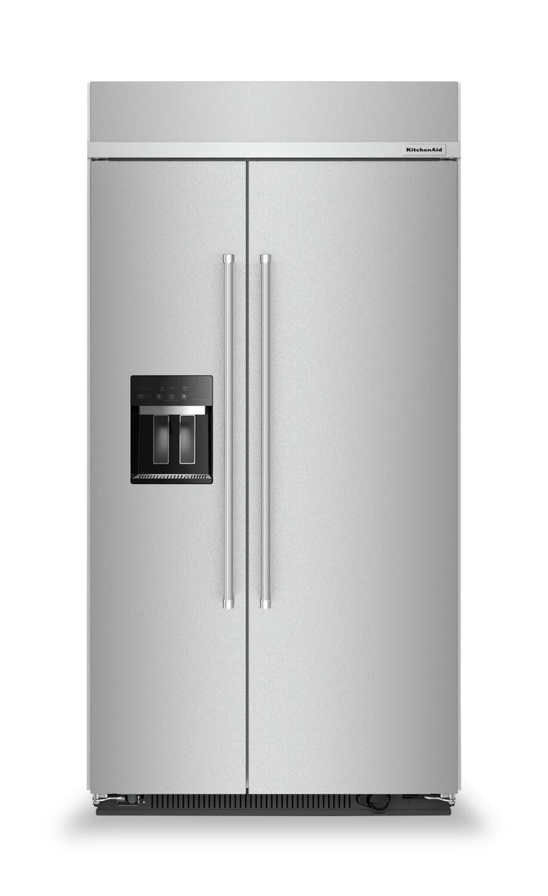 KitchenAid 42" 25 Cu. Ft. Side-by-Side Refrigerator - Stainless Steel - KBSD702MSS | Réfrigérateur KitchenAid de 25 pi³ et de 42 po à compartiments juxtaposés - acier inoxydable - KBSD7…