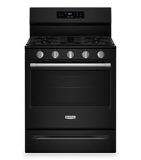 Maytag 5 Cu. Ft. Convection Gas Range with No Preheat Air Fry - Black - MFGS6030RB | Cuisinière à gaz Maytag de 5 pi3 à convection avec friture à air sans préchauffage - noire - MFGS6030RB | MFGS60RB