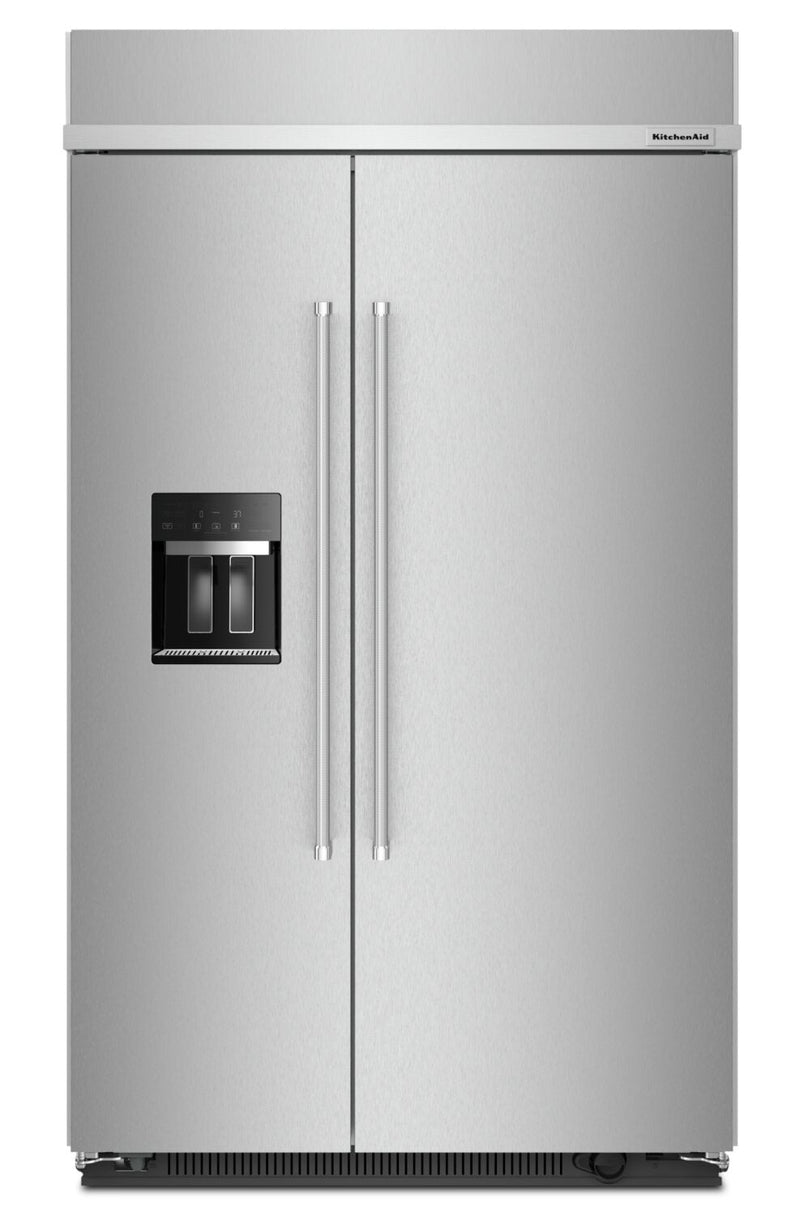 KitchenAid 29.4 Cu. Ft. Built-In Side-by-Side Refrigerator - KBSD708MSS 