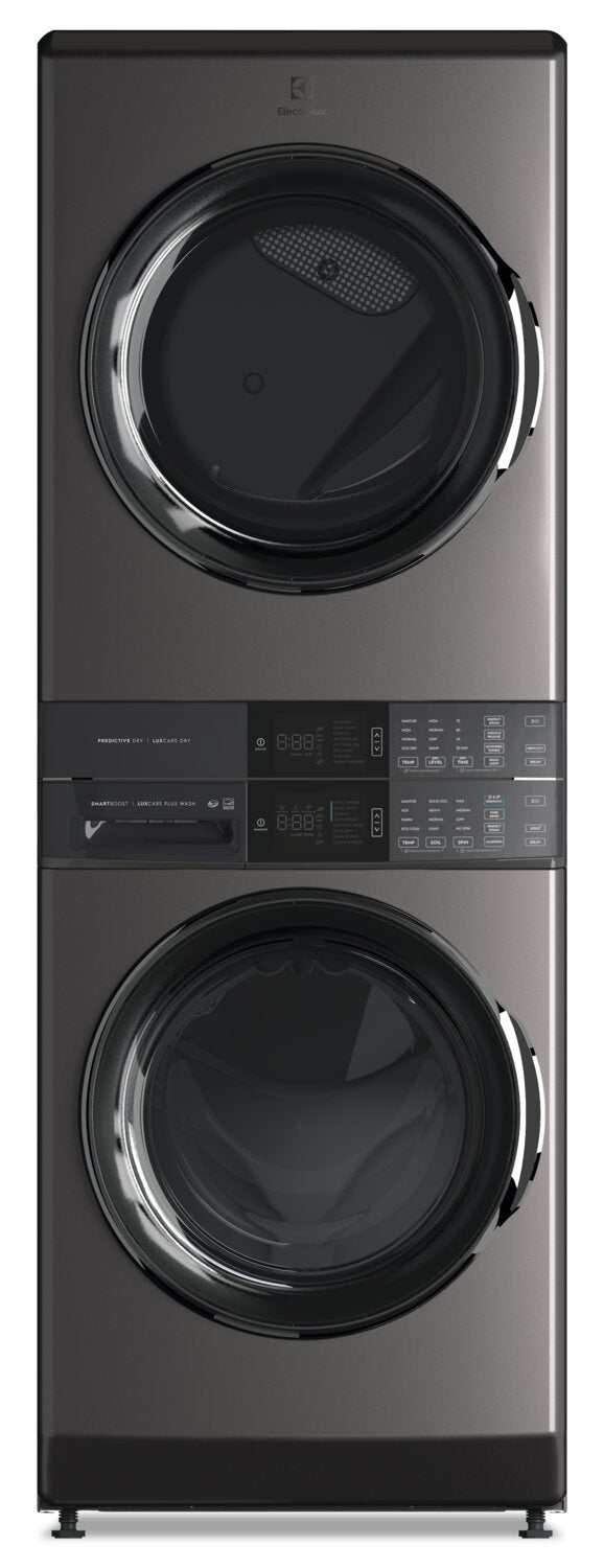 Electrolux 5.2/8.0 Cu. Ft. Front-Load Steam Laundry Tower - Titanium - ELTE760CAT | Tour de buanderie Laundry TowerMC à la vapeur Electrolux à chargement frontal de 5,2/8,0 pi³ - titan…