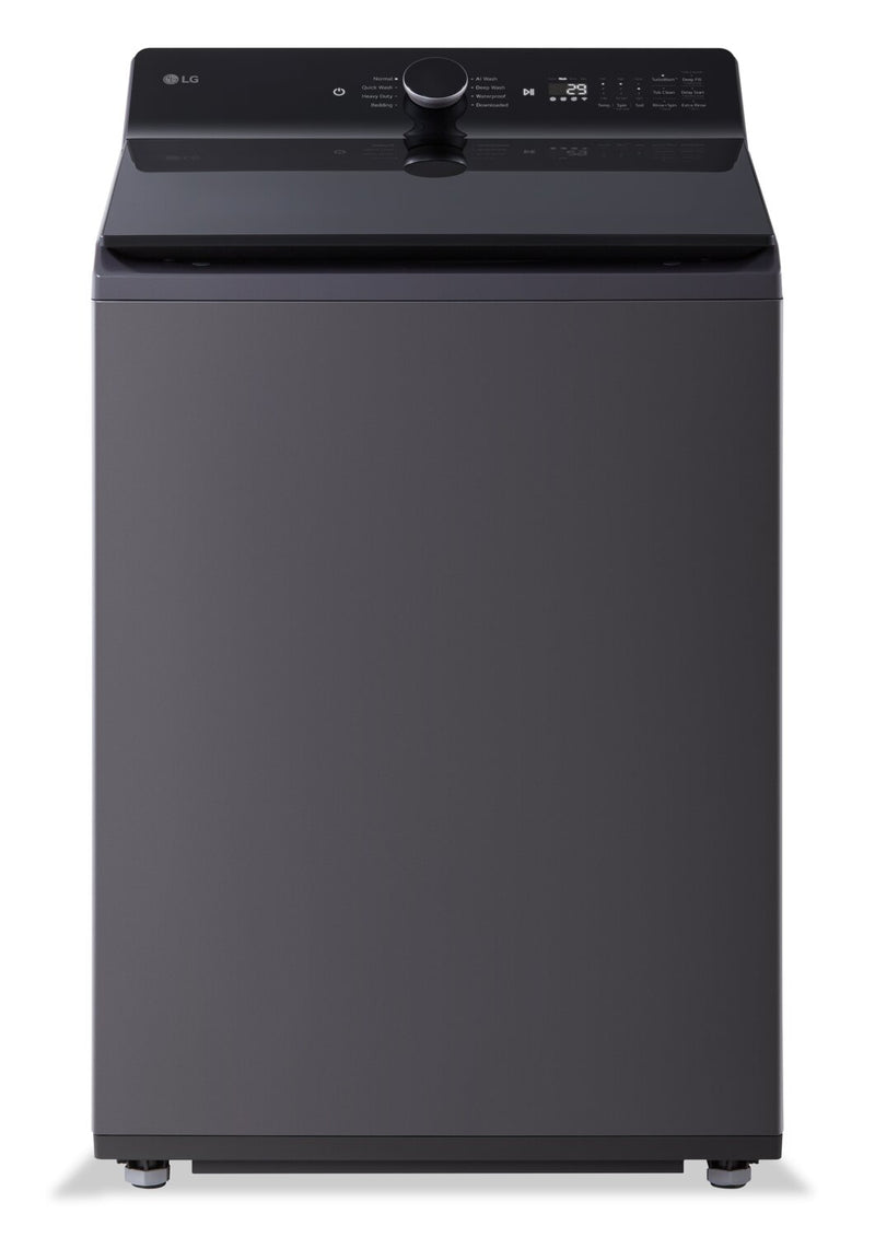 LG 6.1 Cu. Ft. Smart Top-Load High-Efficiency Washer - Black Steel - WT8405CB | Laveuse intelligente haute efficacité LG à chargement par le haut de 6,1 pi³ - acier noir - WT8405CB