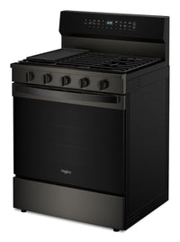 Whirlpool 5 Cu. Ft. Smart Gas Range with Air Fry and Self-Clean - Black Stainless Steel - WFGS7530RV | Cuisinière intelligente à gaz Whirlpool de 5 pi³ avec friture à air et autonettoyage - acier inoxydable noir - WFGS7530RV | WFGS75RV