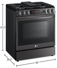 LG 6.3 Cu. Ft. Smart Front-Control Gas Range with Air Fry - LSGL6335D 