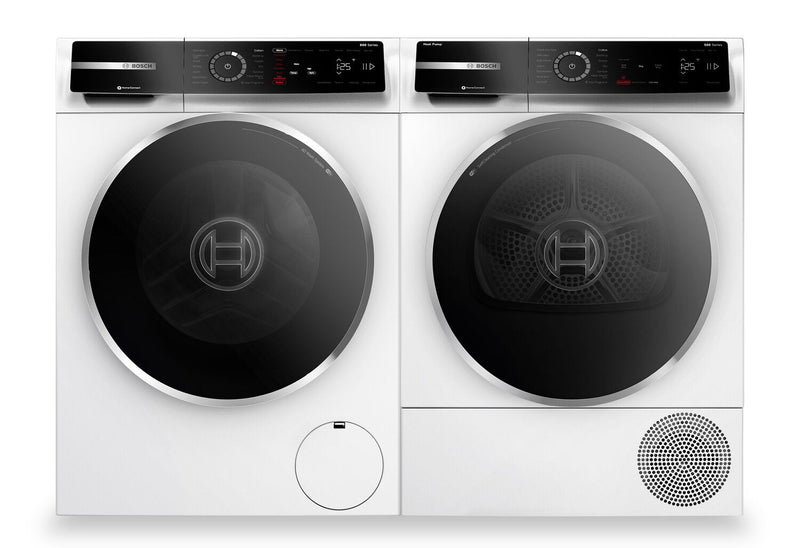 Bosch 500 Series 2.4 Cu. Ft. Front-Load Washer and 4 Cu. Ft. Heat Pump Dryer  | Laveuse à chargement frontal de 2,4 pi³ et sécheuse avec pompe à chaleur de 4 pi³ de série 500 de Bosch  | BOFL2460