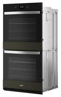 Whirlpool 30" 10 Cu. Ft. Electric Double Wall Oven with True Convection - Black Stainless Steel with… | Four mural double électrique Whirlpool de 10 pi³ et de 30 po avec convection véritable - acier inoxy…