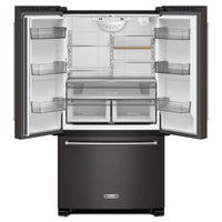 KitchenAid 36" 20 Cu. Ft. Counter-Depth French-Door Refrigerator - Black Stainless Steel - KRFC136RBS | Réfrigérateur KitchenAid de 36 po et de 20 pi3 de profondeur comptoir à portes françaises - acier inoxydable noir - KRFC136RBS | KRFC13BS