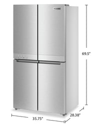 KitchenAid 19.4 Cu. Ft. Counter-Depth 4-Door Refrigerator - KRQC506MPS 