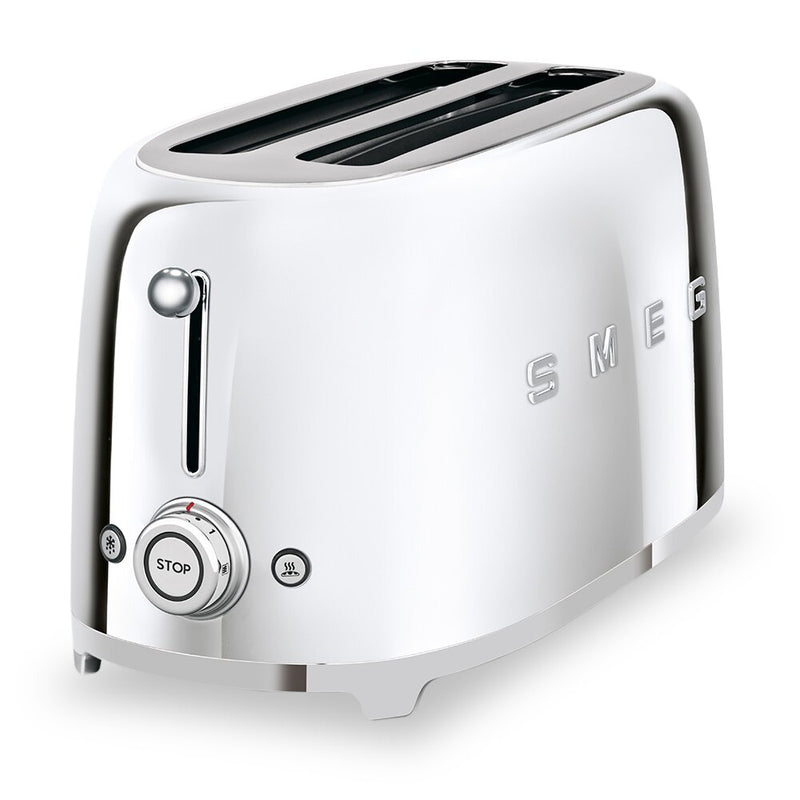 Smeg 4-Slice Long-Slot Toaster - TSF02SSUS|Grille-pain Smeg à fentes longues pour 4 tranches - TSF02SSUS