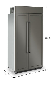 KitchenAid 42" 25.5 Cu. Ft. Side-by-Side Refrigerator - Panel Ready - KBSN702MPA | Réfrigérateur KitchenAid de 25,5 pi³ et de 42 po à compartiments juxtaposés - panneau personnalisabl…