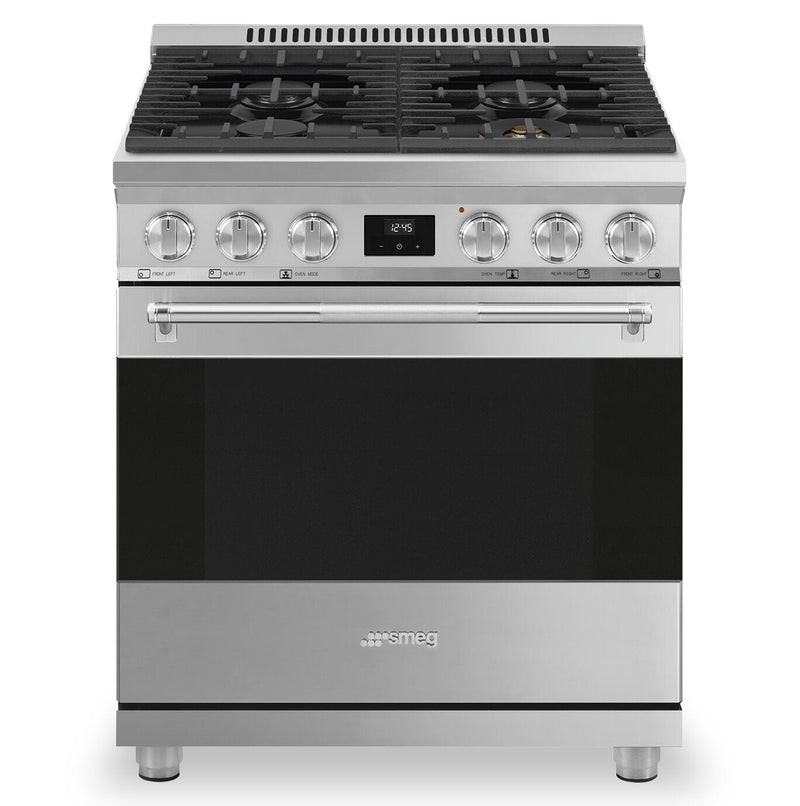 Smeg 4.6 Cu. Ft. Professional Gas Range - SPR30UGGX|Cuisinière professionnelle à gaz Smeg de 4,6 pi3 - SPR30UGGX