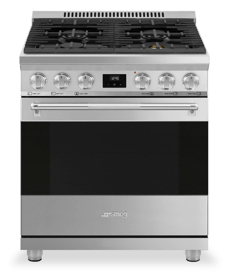 Smeg 4.6 Cu. Ft. Professional Gas Range - SPR30UGMX|Cuisinière professionnelle à gaz Smeg de 4,6 pi3 - SPR30UGMX