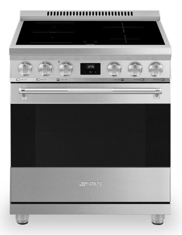 Smeg 4.6 Cu. Ft. Professional Induction Range - SPR30UIMX|Cuisinière professionnelle à induction Smeg de 4,6 pi3 - SPR30UIMX