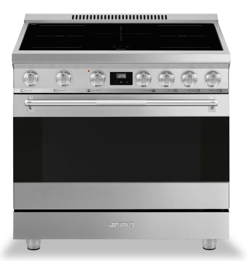 Smeg 4.6 Cu. Ft. Professional Induction Range - SPR36UIMX|Cuisinière professionnelle à induction Smeg de 4,6 pi3 - SPR36UIMX