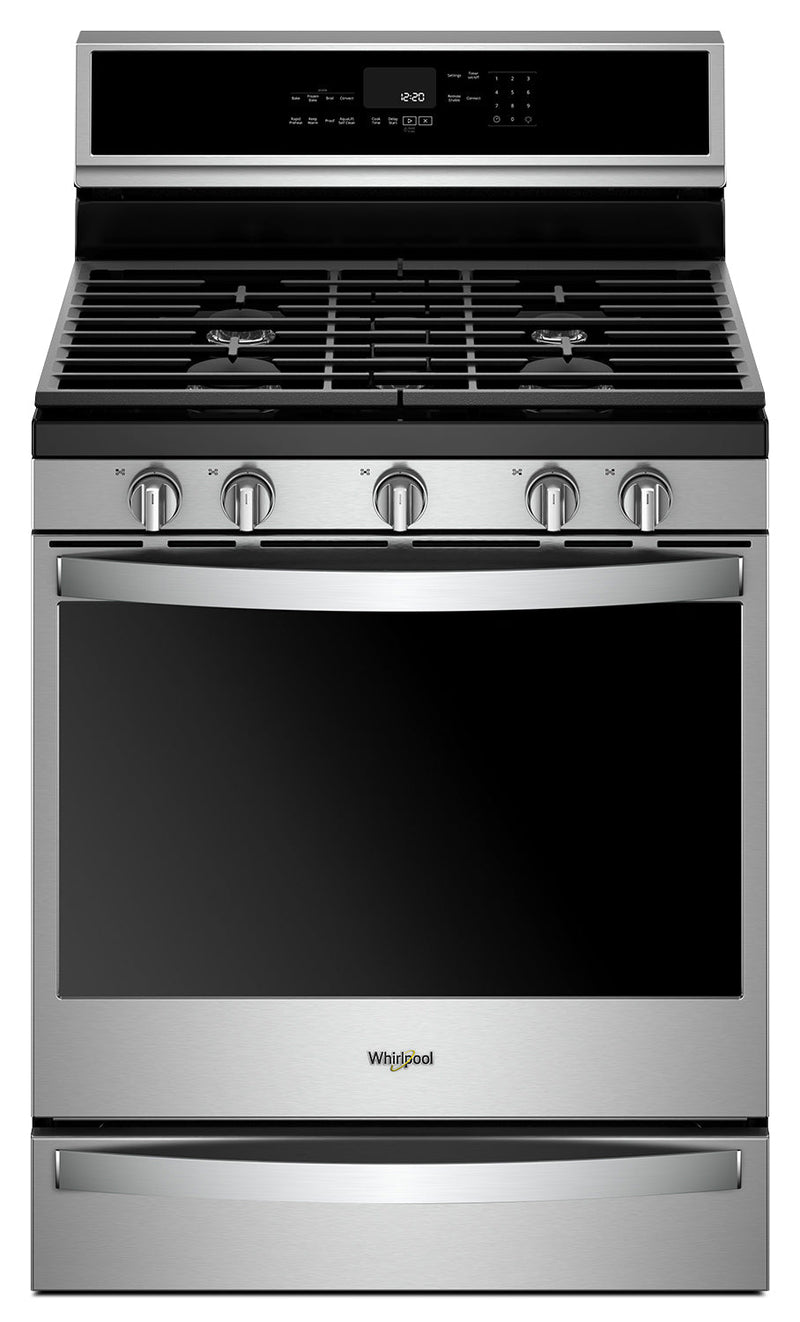 Whirlpool 5.8 Cu. Ft. Smart Freestanding Gas Range with EZ-2-Lift™ Grates - WFG975H0HZ - Gas Range in Stainless Steel