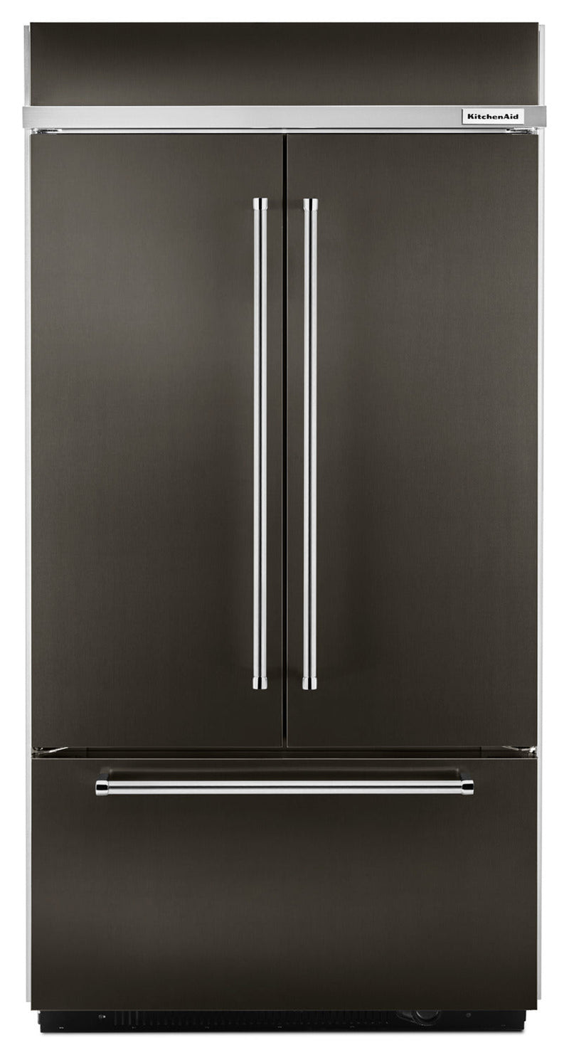 KitchenAid 24.2 Cu. Ft. Built-In French-Door Refrigerator – KBFN502EBS - Refrigerator in Black