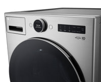 LG 5.2 Cu. Ft. Front-Load Washer with AI DD™ and 7.8 Cu. Ft. DirectDrive® Heat Pump Dryer  | Laveuse à chargement frontal de 5,2 pi³ avec DDMC IA et sécheuse de 7,8 pi³ avec thermopompe à moteur DirectDriveMD de LG  | LGFL55HP