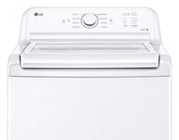 LG 4.8 Cu. Ft. Top-Load Washer with 4-Way Agitator and 7.3 Cu. Ft. Electric Dryer | Laveuse à chargement par le haut de 4,8 pi³ avec agitateur à 4 directions et sécheuse électrique de 7,3 pi³ de LG | LGTL6105