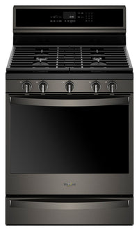 Whirlpool 5.8 Cu. Ft. Smart Freestanding Gas Range with EZ-2-Lift™ Grates - WFG975H0HV - Gas Range in Black Stainless Steel