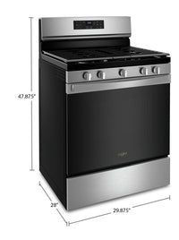 Whirlpool 5 Cu. Ft. Gas Range with 5-in-1 Air Fry Oven - WFG550S0LZ | Cuisinière à gaz Whirlpool de 5 pi3 avec four 5 en 1 à friture à air - WFG550S0LZ | WFG550SS